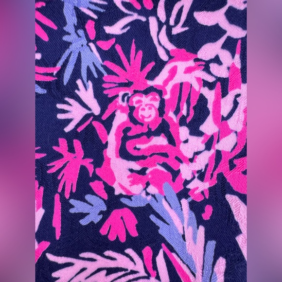 LILLY PULITZER Kelly Skinny Ankle Pants Swing Of Things In Navy/Pink Women’s 2 - Picture 10 of 12